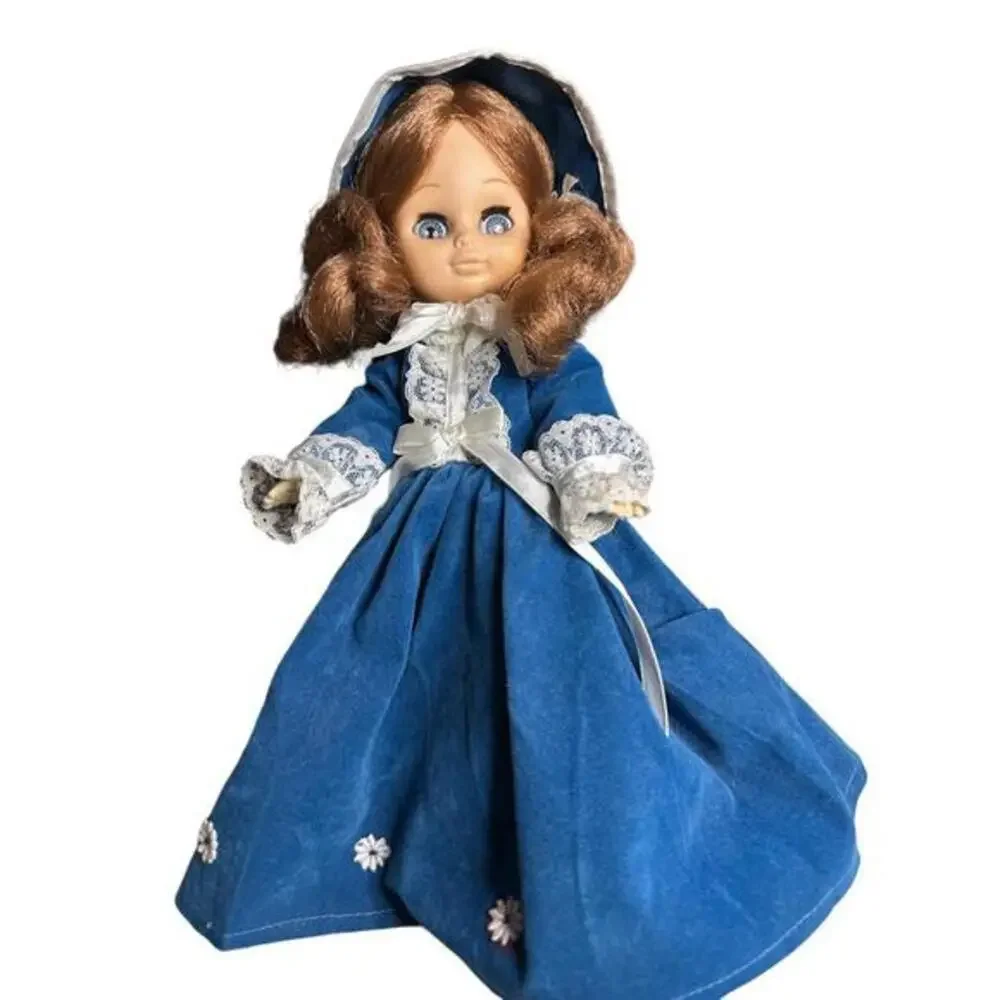 Doll Vintage 1979 Playmates Sleepy Eyes Blonde Hair Blue Dress Doll 11